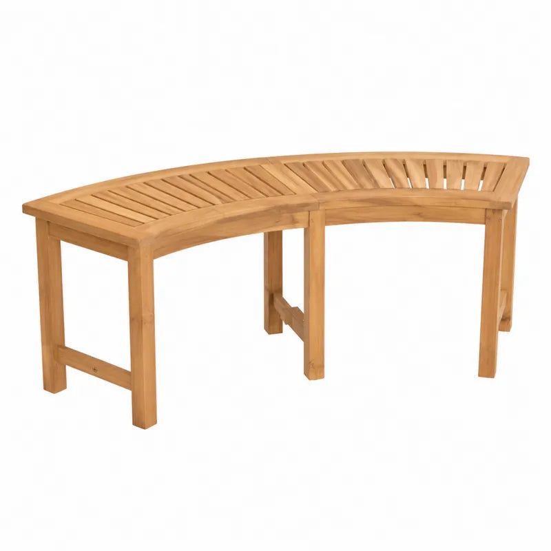 ?awka ogrodowa z drewna teak, zakrzywiona 120 cm