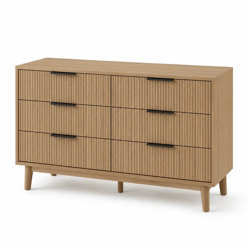 Komoda drewniana z 6 szufladami z d?bu 120x85x40 cm