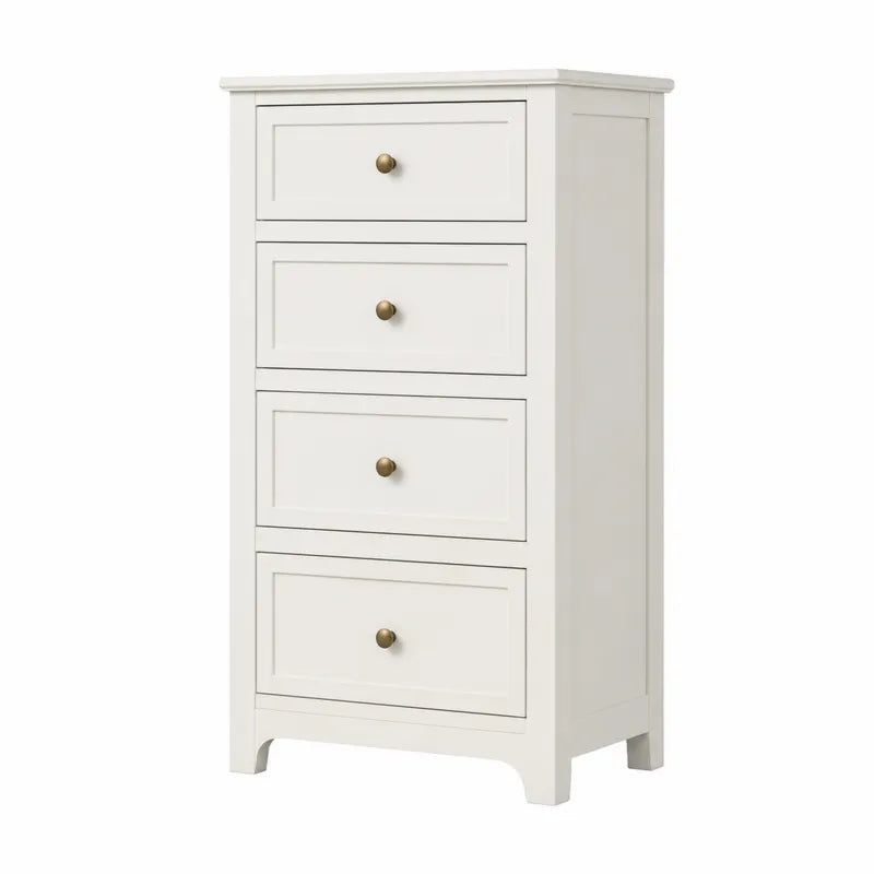 Bia?a komoda z 4 szufladami z MDF