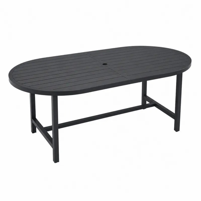 St¨®? ogrodowy aluminiowy owalny 180x90 cm antracytowy