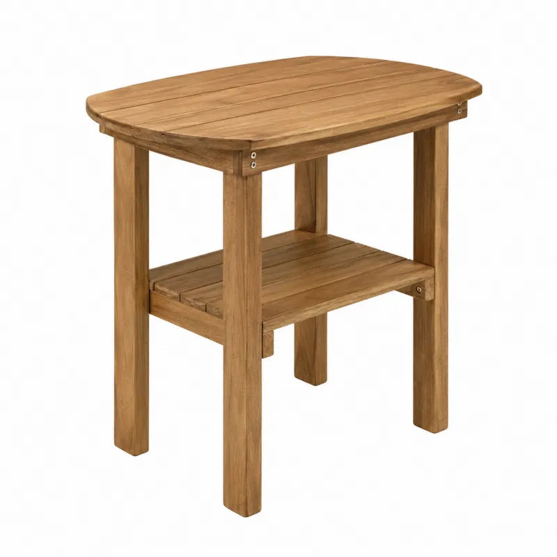 St¨®? z drewna teak z p¨®?k? 90 cm