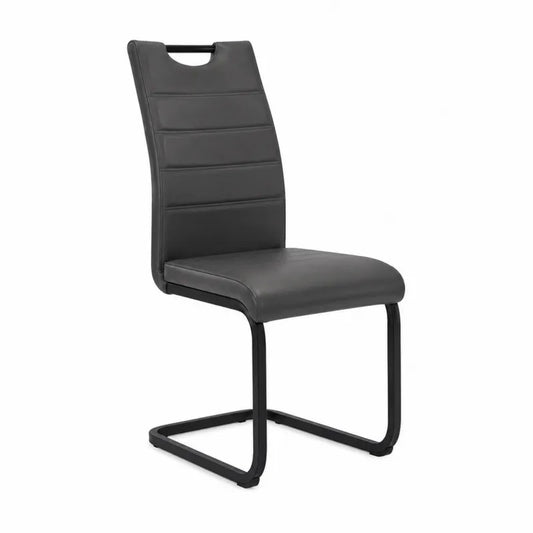 Krzes?o z ekosk¨®ry ciemnoszare, metalowe nogi, 120 kg