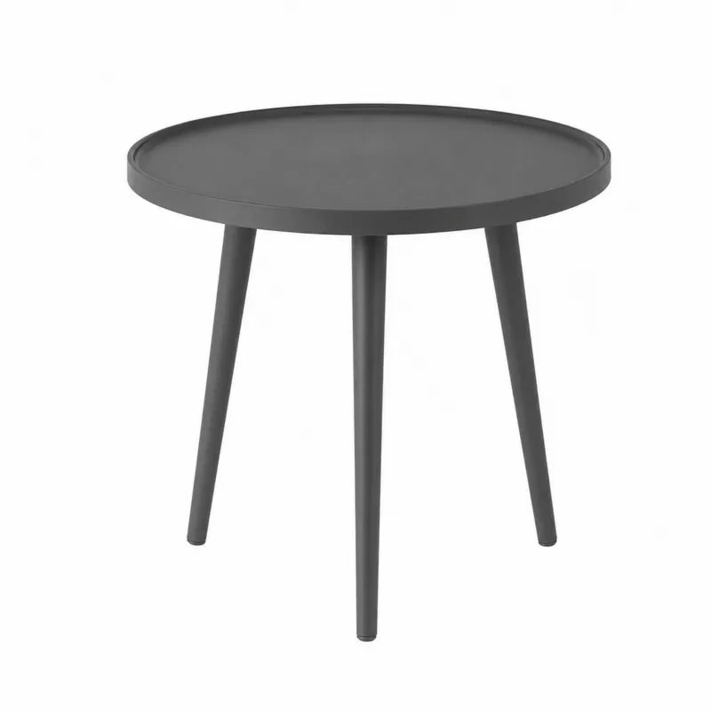 Stolik metalowy okr?g?y szary, ?rednica 50 cm, wysoko?? 45 cm