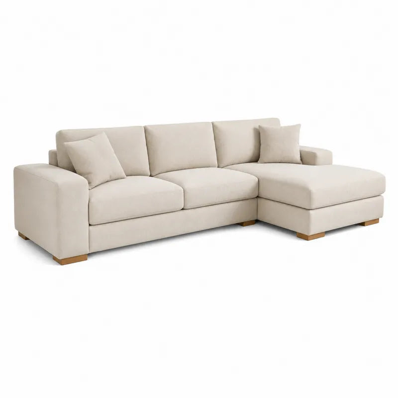 Sofa naro?na tkaninowa poliester be?owa